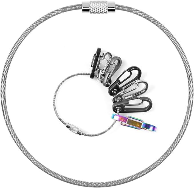 Stainless Steel Cable Loops/Wire Keychains - 5.12"