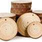 Blank Craft Wood Ornament Slices - Small with Bark & Twine