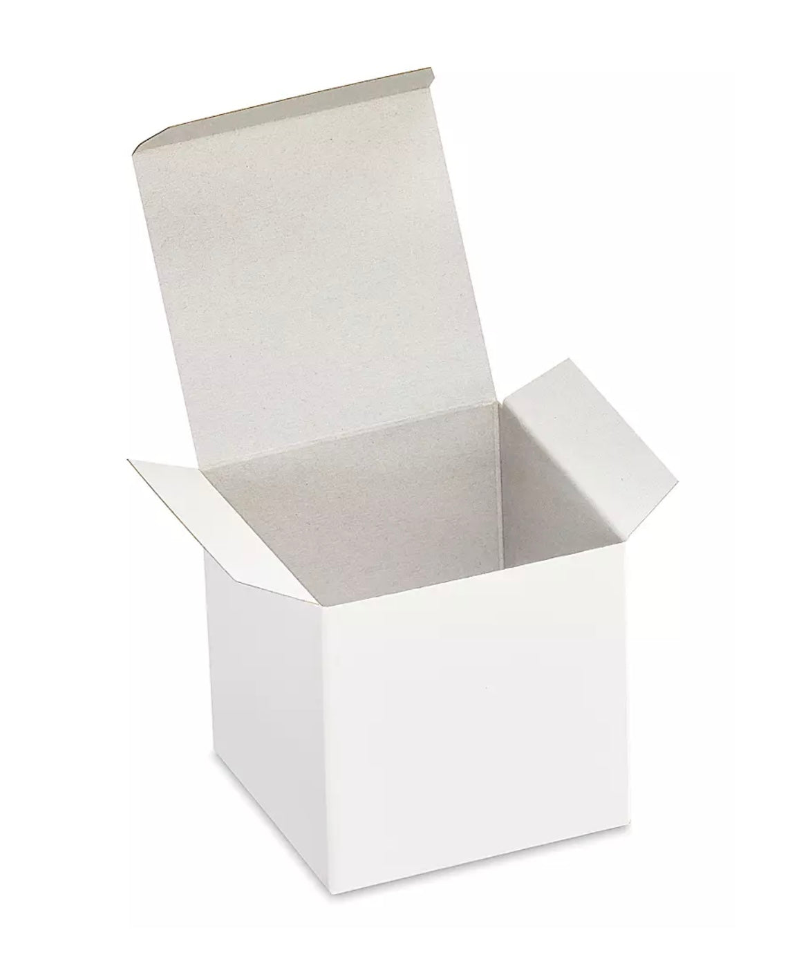 White Gloss Gift Boxes - 4" x 4" x 4"