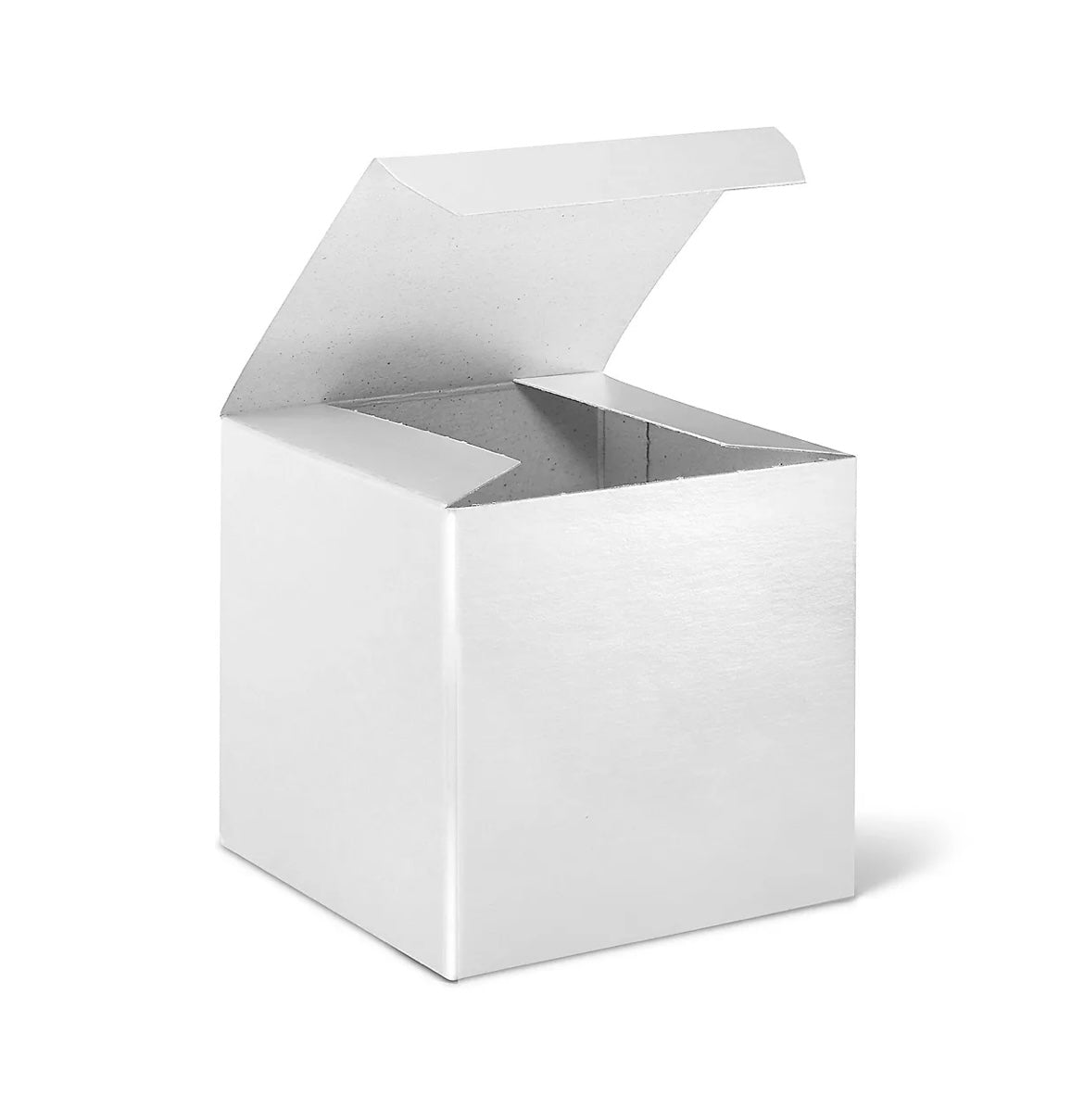 White Gloss Gift Boxes - 4" x 4" x 4"