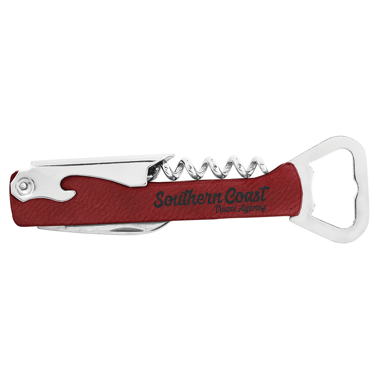 Laserable Leatherette Wine Bottle Openers