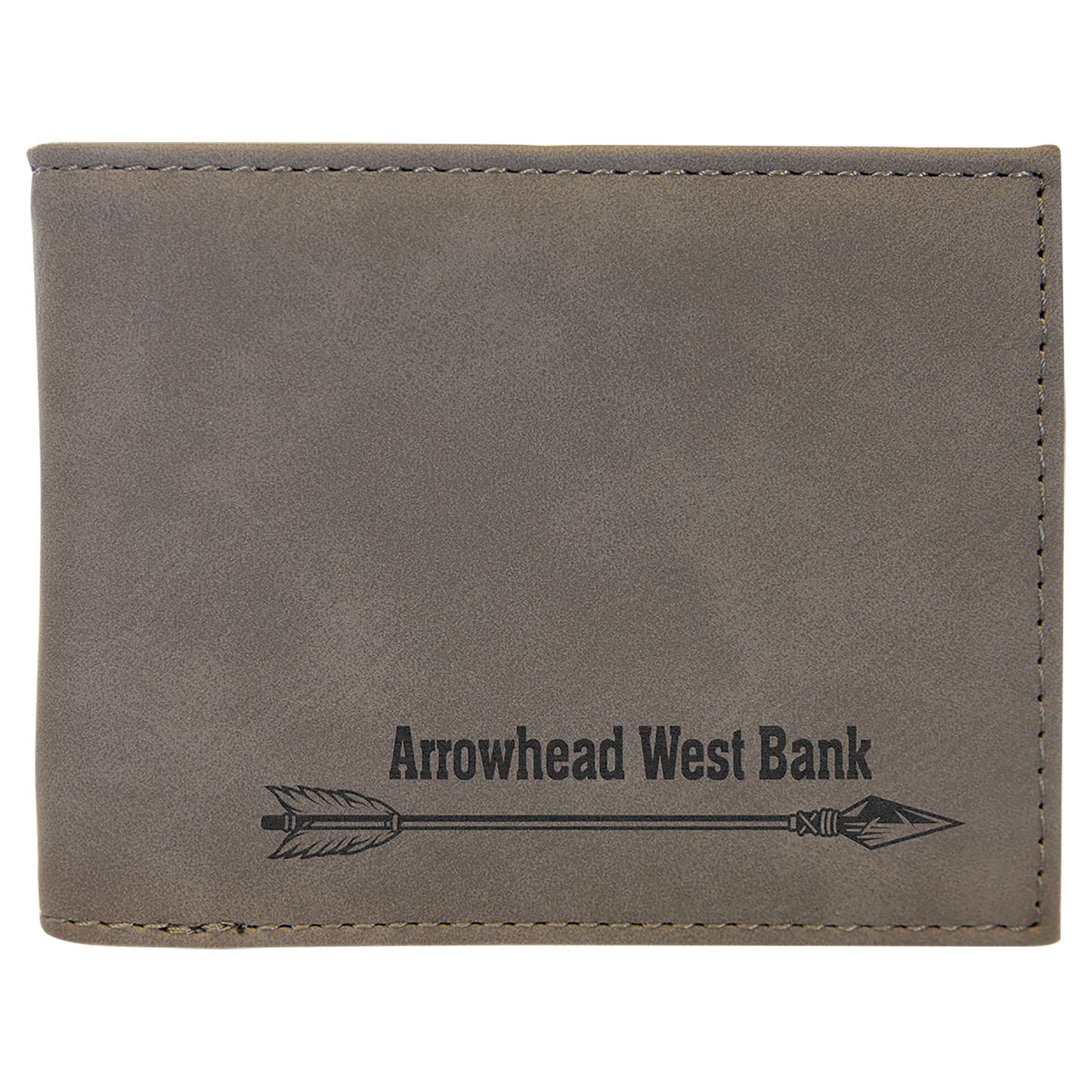 Laserable Leatherette Bi-Fold Wallet w/Flip ID Display