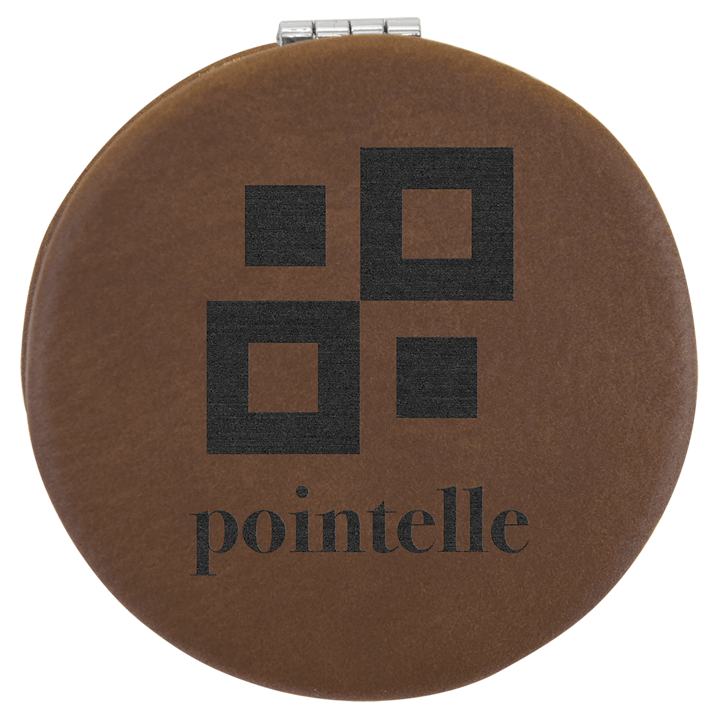 Laserable Leatherette Compact Mirrors