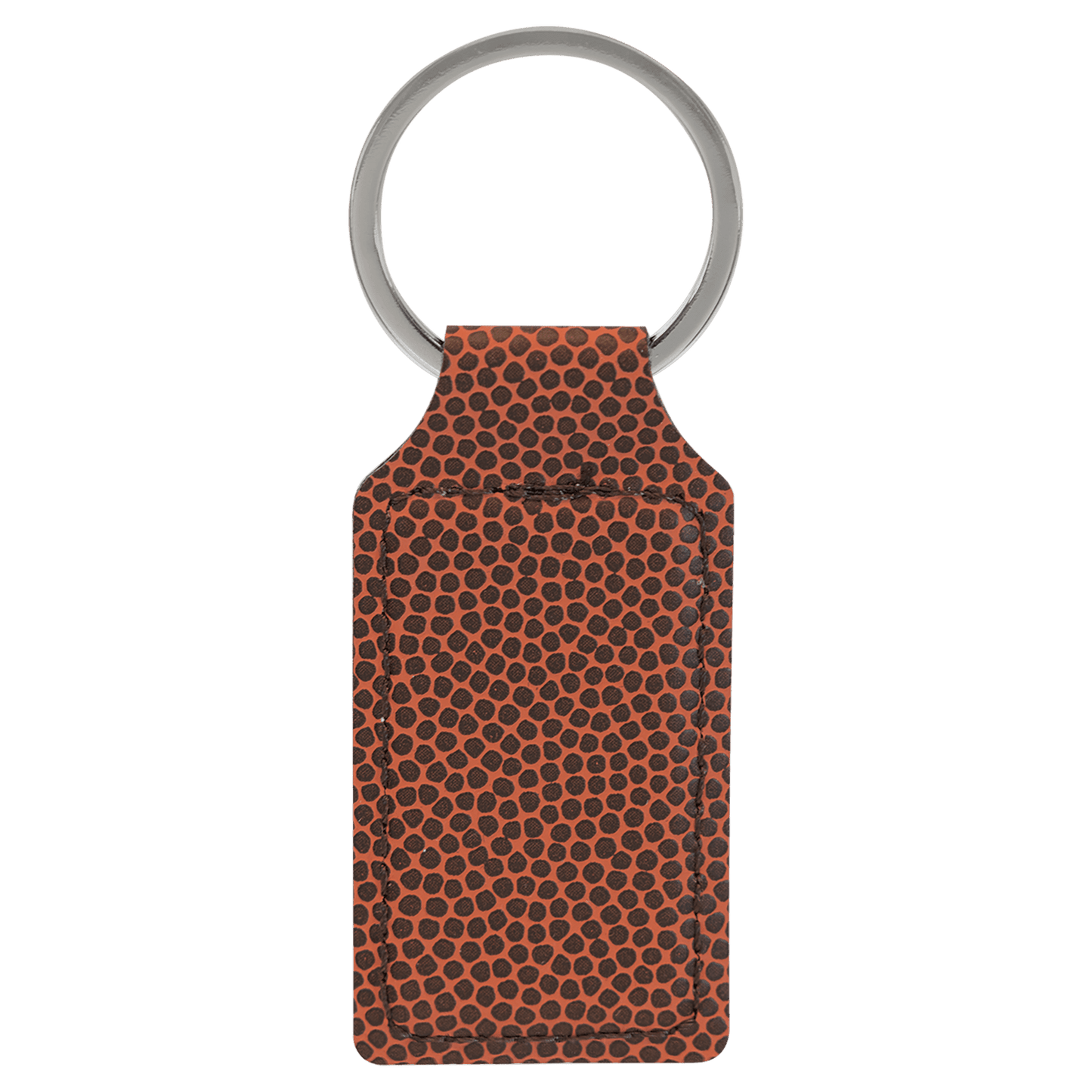 Laserable Leatherette Rectangle Keychain - 2 3/4" x 1 1/4"