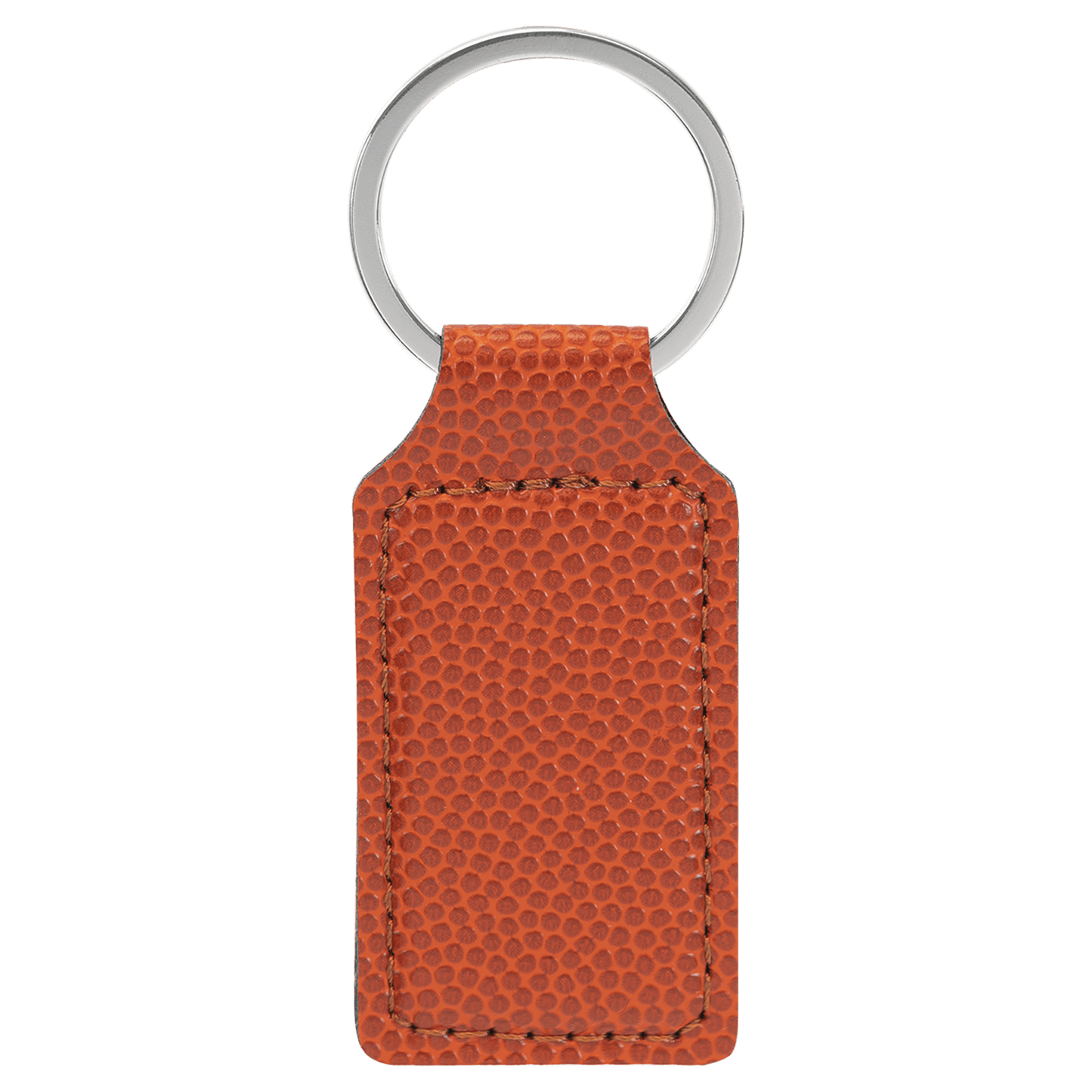 Laserable Leatherette Rectangle Keychain - 2 3/4" x 1 1/4"