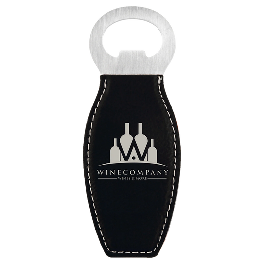 Laserable Leatherette Bottle Opener with Magnet