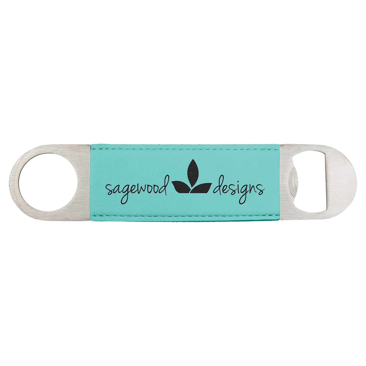 Laserable Leatherette Bottle Openers - 1 1/2" x 7"