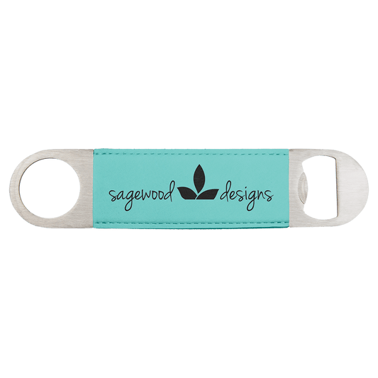 Laserable Leatherette Bottle Openers - 1 1/2" x 7"