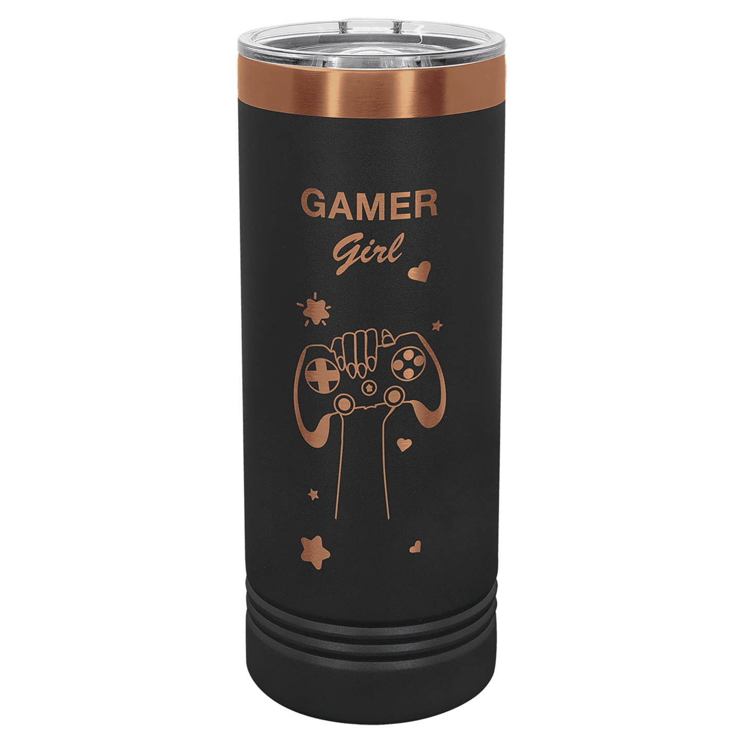 Polar Camel ION-Plated Black/Rose Gold Stainless Steel Tumblers, Mugs & Water Bottles