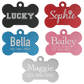 Laserable Bone Anodized Aluminum Pet Tags - 1 1/4" x 3/4"