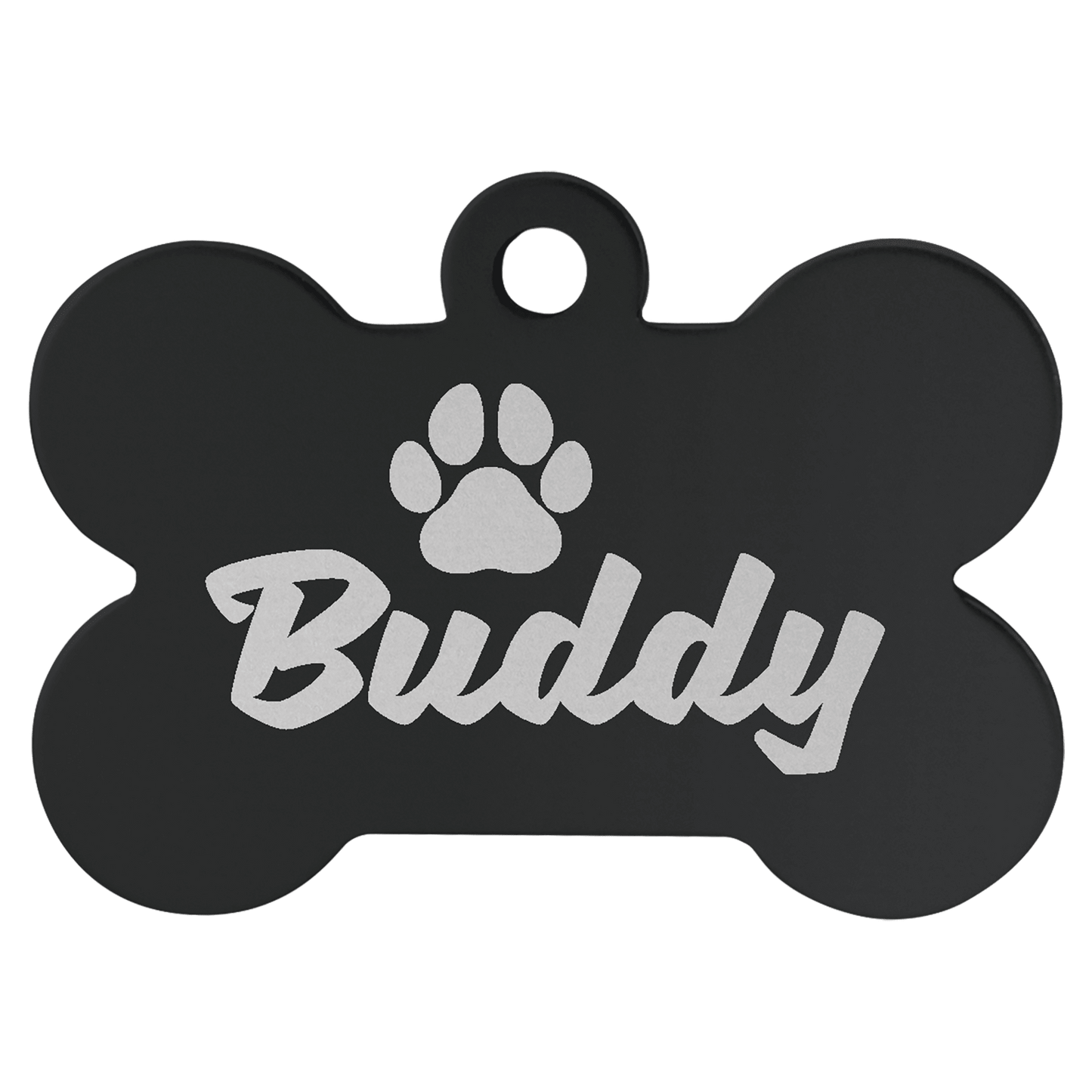 Laserable Bone Anodized Aluminum Pet Tags - 1 1/2" x 1"