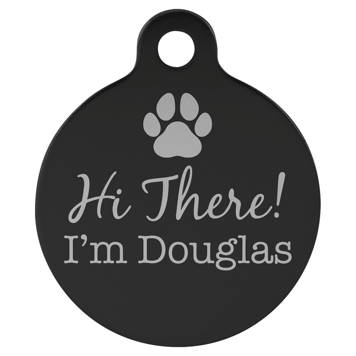 Laserable Round Anodized Aluminum Pet Tags - 1 1/4"