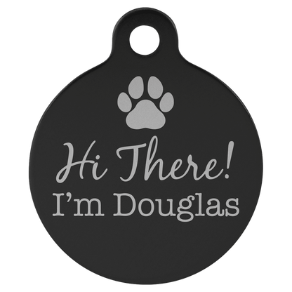 Laserable Round Anodized Aluminum Pet Tags - 1 1/4"