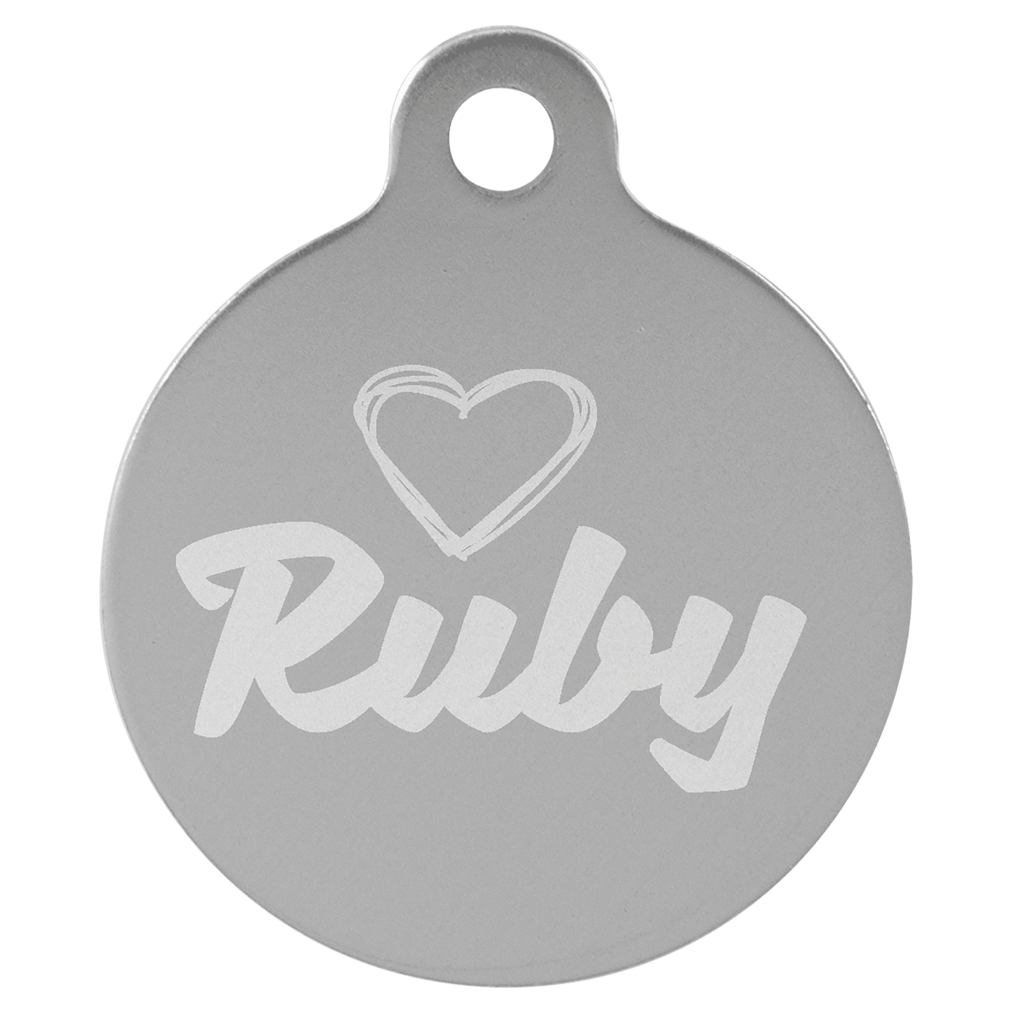 Laserable Round Anodized Aluminum Pet Tags - 1 1/4"