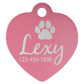 Laserable Heart Anodized Aluminum Pet Tags - 1 1/4" x 1 1/4"