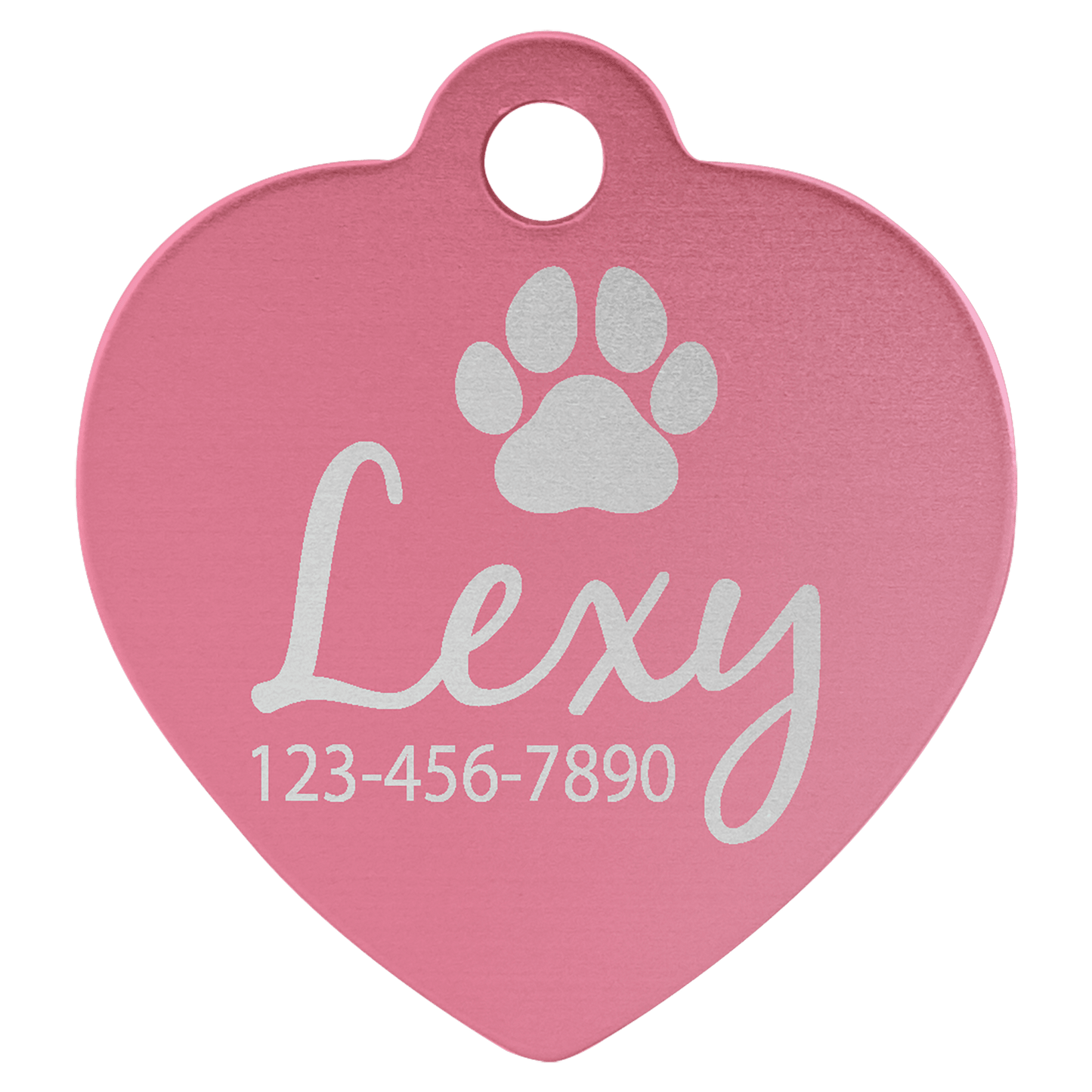 Laserable Heart Anodized Aluminum Pet Tags - 1 1/4" x 1 1/4"