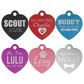 Laserable Heart Anodized Aluminum Pet Tags - 1 1/4" x 1 1/4"