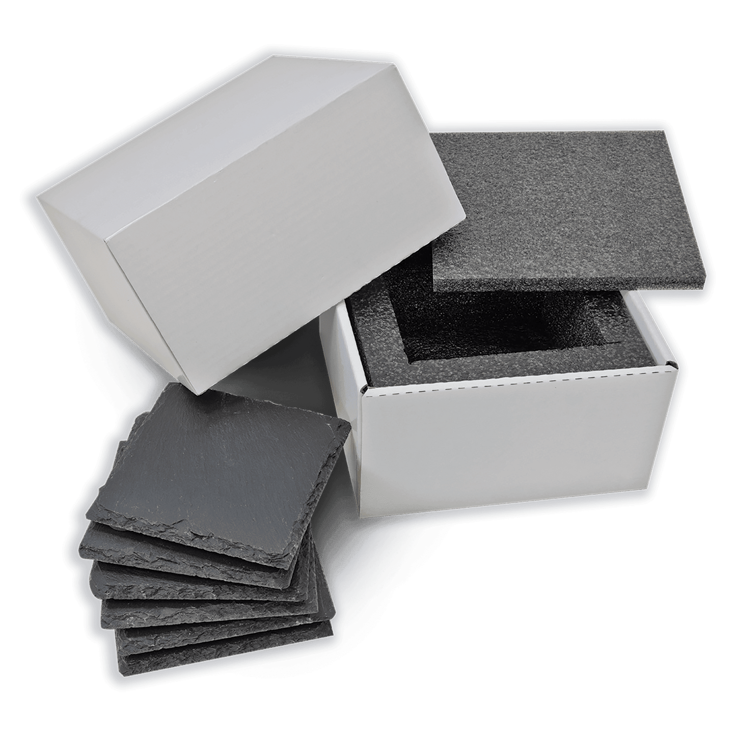 Square Slate Coaster Set - 6 Piece