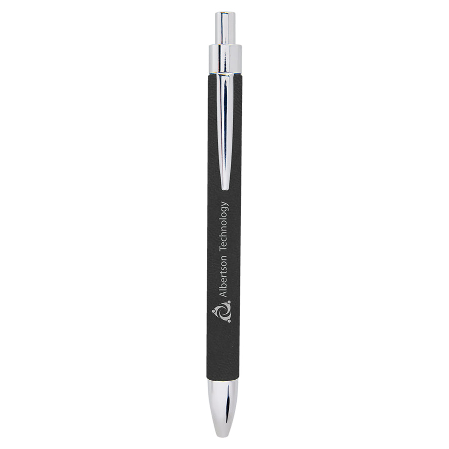 Refillable Laserable Leatherette Pens